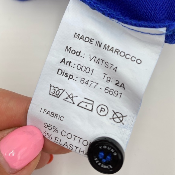 Authentic Baby Boy Versace Blue Polo Size 2Y - Picture 5 of 5